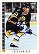 Steve Heinze, Boston Bruins, 1993 Score Autographed Card