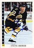 Peter Douris, Boston Bruins, 1991 Pro Set Autographed Card