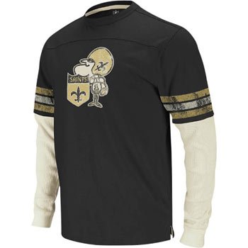 New Orleans Saints Reebok Vintage Long Sleeve Jersey Thermal T-shirt - L
