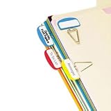 Esselte 18651 Pendaflex Pilesmart Label Clips, 20 Sheet Capacity, Primary Colors, 12 Per Pack