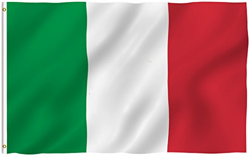 ANLEY® [Fly Breeze] 3x5 Foot Italy Polyester Flag - Vivid Color and UV Fade Resistant - Canvas Header and Double Stitched - Italian Flags with Brass Grommets 3 X 5 Ft