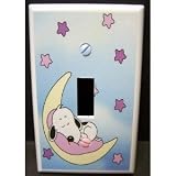 Baby Snoopy Single Light Switch Cover Plate for Nursery