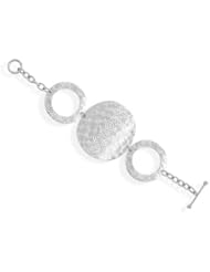 Triple Circle Design Toggle Bracelet (7.5 Inch)