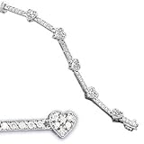 14K Heart & Bar Diamond Bracelet by Morris & David