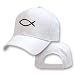 Jesus Fish Ichthus Ikhthus Religious Symbol Embroidered Hat Cap Forest Green