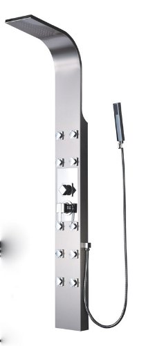 BathApp Stainless Steel Shower Tower Panel with Massage Jets (Model BAS096)