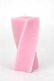 Twisted Pillar (8-inch) Pink Candle
