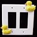 Rubber Ducky Duck Duckie Double GFI Toggle Outlet Rocker Cover