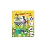 CAR SUN SHADE SIDE WINDOW RECTANGULAR COW AND FLOWERS 36 x 44 CM 2 PIECES