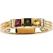 14K Yellow or White Gold Mother's Ring - 3 Stone