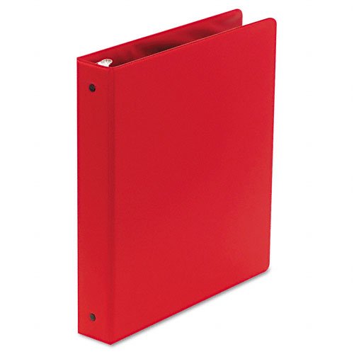 Wilson Jones : Basic Vinyl Round Ring Binder, 1-1/2in Capacity, Red -:- Sold as 2 Packs of - 1 - / - Total of 2 Each