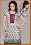 Off White Cotton Readymade kurta