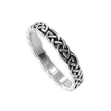 Sterling Silver 3mm Wide Celtic Knot Band Ring Size 7, 8, 9