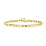 SPARKLING XO 14K GOLD TENNIS BRACELET