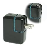 GMYLE (TM) 10W / 5W Dual USB Wall AC Power Adapter Charger for iPhone 4 4S/iPad 2 & New iPad 3/iPod Touch/Android Smartphone/Samsung Galaxy SII Note/HTC/Kindle Fire/Nook Tablet (Black)