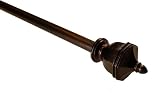 BCL Drapery Hardware 58UN28 28-Inch to 48-Inch Urn Curtain Rod, Antique Bronze