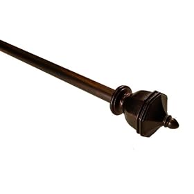 BCL Drapery Hardware 58UN48 48-Inch to 86-Inch Urn Curtain Rod, Antique Bronze by BCL Drapery Hardware
