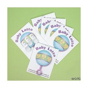 24 Baby Shower Lotto Game Cards