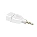 Blacell USB Female to 3.5mm Jack Male Audio Converter Adapter (White)