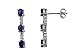 Ladies Diamond & Sapphire Earring in 14K White title=