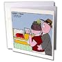 Rich Diesslins Funny Animals Cartoons - Pig Funeral - SPAM - Greeting Cards-6 Greeting Cards with envelopes