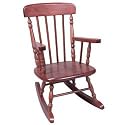 Gift Mark Deluxe Children&iquest;s Spindle Rocking Chair, Cherry