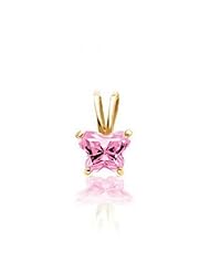 10k Yellow Gold October Birthstone Bfly Butterfly Pendant