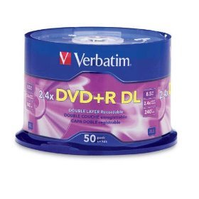 Verbatim DVD+R DL 2.4x 8.5GB 50 Pack