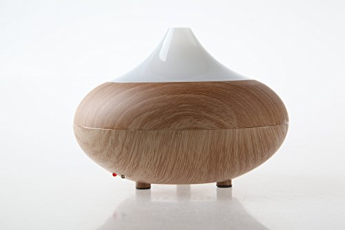 LUOYIMAN Aroma Diffuser Humidifier Whisper-quiet Aromatherapy Experience with Color LED Light and Auto Off Cool Mist Humidifier(Color Light Wood Grain)