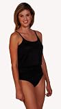 Prego Maternity Solid Black Nursing Tankini