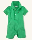 Ralph Lauren Baby Boy Long-Sleeved Polo Shirt Cycle Green 3 months