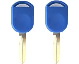 PAIR OF 2006 2007 2008 2009 2010 2011 2012 06 07 08 09 10 11 12 2006-2012 FORD FOCUS NAVY BLUE REPLACEMENT TRANSPONDER CHIP IGNTION KEY (2 WORKING KEYS TO PROGRAM) & DISCOUNT KEYLESS GUIDE PAIR OF 2 KEYS