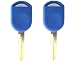 PAIR OF 2005 2006 2007 2008 2009 2010 2011 2012 05 06 07 08 09 10 11 12 2005-2012 FORD MUSTANG NAVY BLUE REPLACEMENT TRANSPONDER CHIP IGNTION KEY (2 WORKING KEYS TO PROGRAM) & DISCOUNT KEYLESS GUIDE PAIR OF 2 KEYS