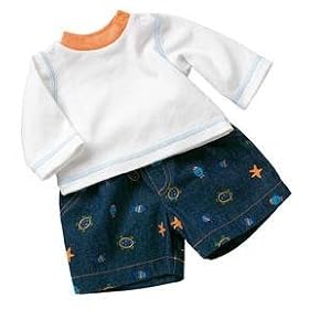Middleton Doll Clothing - Denim Short Set by Middleton Doll