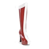 Women's $$Exotica-305, - Stretch Patent Leather Wonder Woman Boot, 4