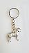 PP Pitbull Keychain Fine Pewter Silver Key Chain Ring Uncropped
