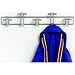 Hi Lo Five Hook Coat Rack - Wall Mounted Rack (Satin Nickel) (3H x 18.75W x 2D)