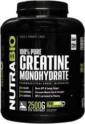 NutraBio 100% Pure Creatine Monohydrate Powder - 2500 Grams - HPLC Tested, Micronized, Unflavored, No Additives or Fillers, GMP. Post Workout Muscle Building Supplement. by NutraBio