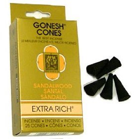 Sandalwood - Gonesh Incense Cones - Pack of 25
