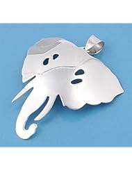 Sterling Silver Elephant Abstract Head Pendant