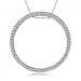 White Gold One Inch Circle of Love Pendant w Diamonds