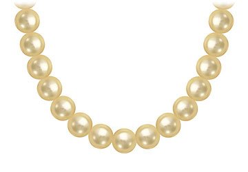 South Sea Pearl Necklace : 18K White Gold 10.00 - 12.00 MM
