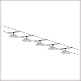 Paulmann 97470 Wire System Bali 105 5x20W G4 chrom/Glas dichroic 230/12V 105VA Metall/Glas
