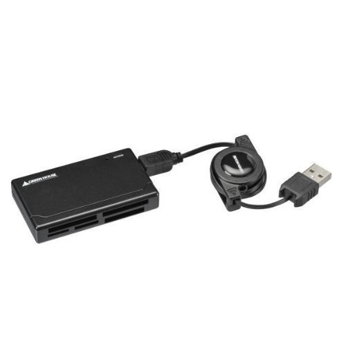 グリーンハウス USB2.0カードリーダ/ライタ(48メディア) ブラックGH-CRHC48K