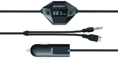 SANOXY® Universal Car FM Transmitter for Samsung/HTC/Nokia/Moto/Blackberry/LG with Mini Car Charger and MICRO USB