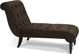Review Avenue Six  / Avenue Six 200012 Curves Tufted Chaise Lounge - Chocolate