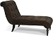 Kitchen & Housewares : Avenue Six 200012 Curves Tufted Chaise Lounge - Chocolate
