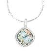 16.5" Diamond Cut Necklace with Ancient Roman Glass Pendant