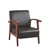 Cherry Finish Modular Vinyl Chair By Office Star