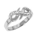 .925 Sterling Silver Promise Ring with Cubic Zirconias